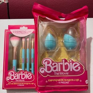 Barbie Cosmetic Lab Makeup Sponges and Brushes - Pink and Gray